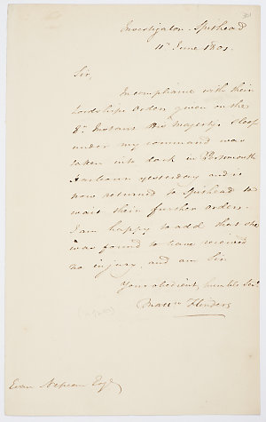 Series 65.27: Letter received by Evan Nepean from Matth...