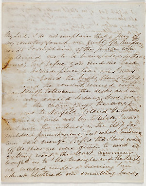 Account of an escape by an unknown convict, ca. 1840, t...