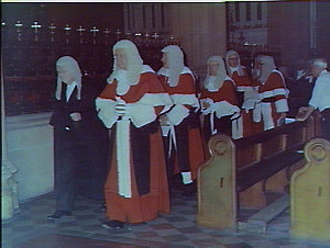 Judges at religious service