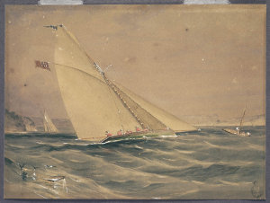 [Yacht / watercolour by Frederick Garling]