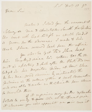 Series 53.18: Copy of a letter written by Banks to Evan...