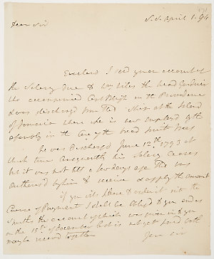 Series 53.21: Copy of a letter written by Banks to Evan...