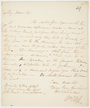 Series 58.16: Letter received by Banks from William Bli...