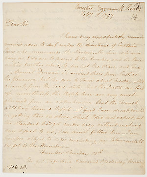 Series 58.11: Letter received by Banks from William Bli...