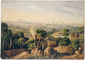 View of Woolloomooloo from the South Head Road, 1844, a...