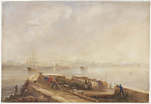 Fort Macquarie from Pinchgut / watercolour by Frederick...