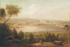 Launceston, 1860 / oil painting by Frederick Strange