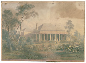 Camperdown Cottage, near Sydney, 1846 / watercolour by ...