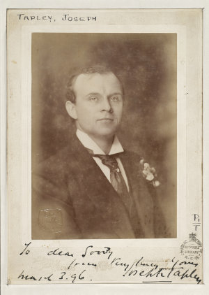 Joseph Tapley, tenor, ca. 1896 / The Falk Studios, supe...