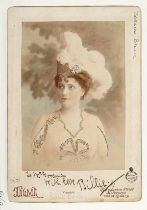 Billie Barlow, actor and singer, ca. 1900 / Talma, 119 Swanston St., Melbourne and at Sydney