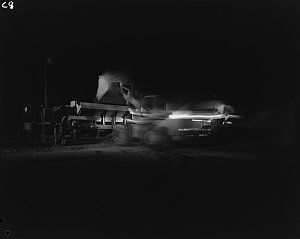 File 10: Loading bauxite at night, Weipa, 1960s / photo...