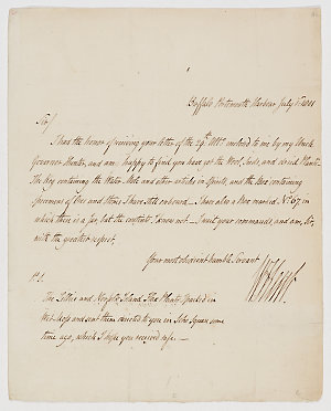 Series 30.02: Letter received by Banks from William Ken...