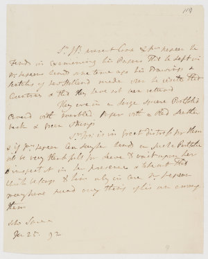 Series 73.036: Copy of a letter received by Evan Nepean...