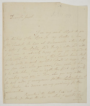 Series 72.096: Letter received by Banks from John Hunte...