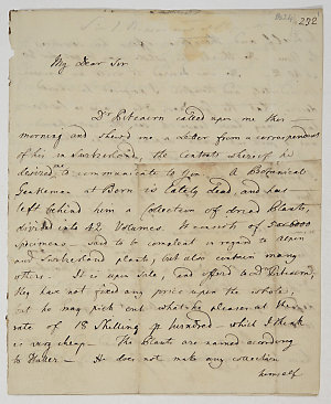 Series 72.179: Letter received by Banks from Daniel Sol...