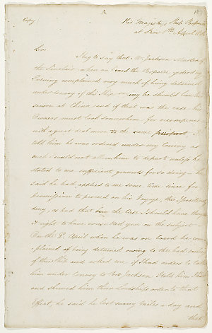 Series 40.051: Copy of a letter received by William Bli...