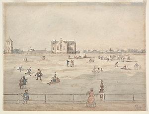Hyde Park, St Mary's Cathedral and Belfry, 1842 / John ...