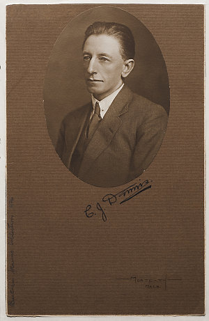 C.J. Dennis, poet - portrait, n.d. / Monteath, Melb.
