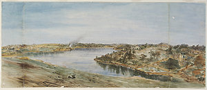 Johnstone's [i.e. Johnstons] Bay, 1865 / watercolour by...
