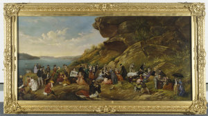 [A day's picnic on Clark Island, Sydney Harbour], 1870 ...