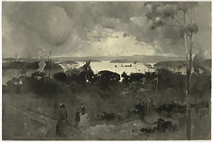 Sydney Harbour, 1888 / painted by Charles Edward Conder