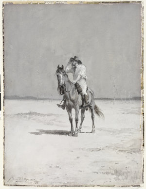 [View of a man on horseback,] 1892 / Percy Frederick Se...