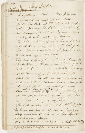 James Burney - Journal on HMS Discovery, 10 Feb. 1776 -...