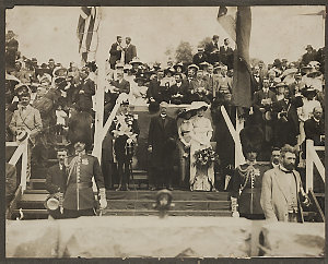 Laying of the foundation stone of the Commencement Colu...