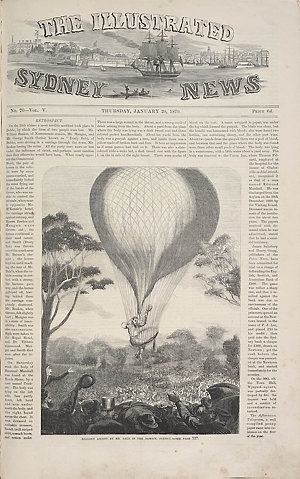 Balloon ascent by Mr. Gale in the Domain, Sydney, 1870