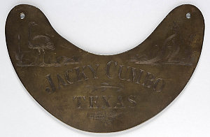 Jacky Cumbo, Texas [Brass breastplate]