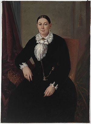 Mrs Clarissa Hudson, 1885 / oil painting by William Rea...