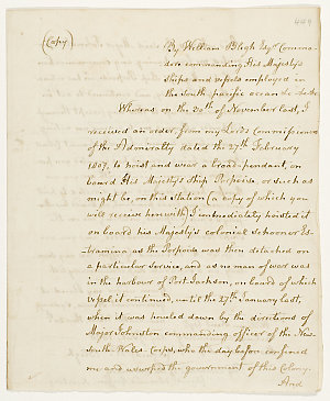 Series 40.132: Copy of correspondence of William Bligh ...