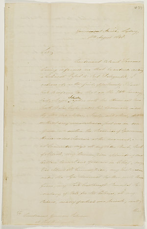 Series 40.123: Copy of a letter received by William Pat...