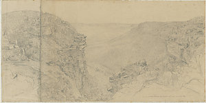 View above the Wetherbord fall, blau Montans [i.e. Weat...