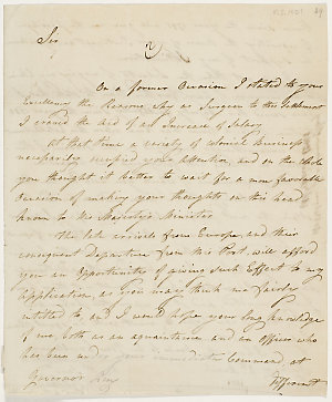Series 39.067: Letter received by Philip Gidley King fr...