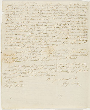 Series 39.070: Letter received by Philip Gidley King fr...