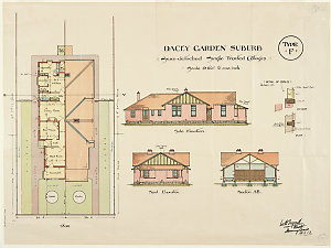 Dacey garden suburb: semi-detached single fronted cotta...