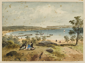 South Head from Manly Beach / Samuel Thomas Gill