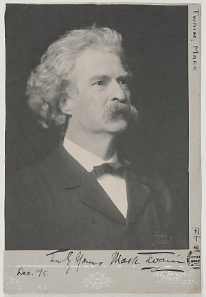 Mark Twain, late 1895 / Falk Studios, 496 George Street...