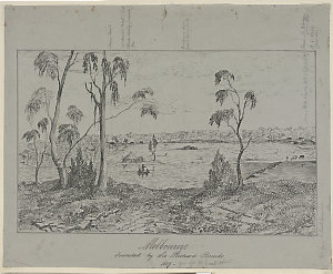 Melbourne from the Falls, 1837 / Robert Russell