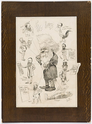 Parkes puppets : cartoon of Sir Henry Parkes and member...