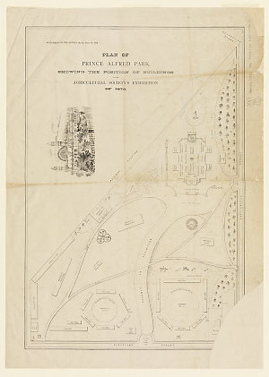 Plan of Prince Alfred Park showing the position of buil...