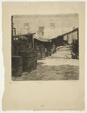 Item 03: The Cooperage [a view of a workshop], 1918 / S...