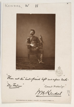 William Hunter Kendal in the play The Falcon, ca. 1879 ...