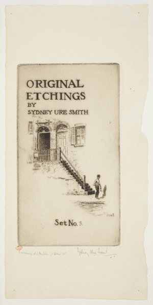 Item 01: Original etchings [Title page for Set No. 3, 1...
