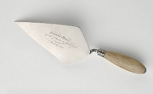 [Silver trowel used by Sir Francis Forbes to lay the fo...