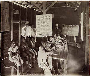 Young Australian Aboriginals in school, North Queenslan...