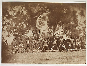 Corroboree, Fernyhurst, Victoria, 1850s / photographed ...