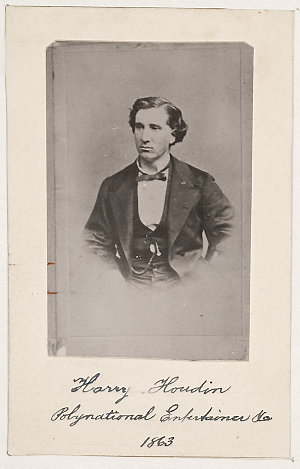 Harry Houdin, polynational entertainer, 1863 /  photogr...