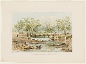 Item 01: Frome Bridge, Adelaide, ca. 1845 / possibly by...